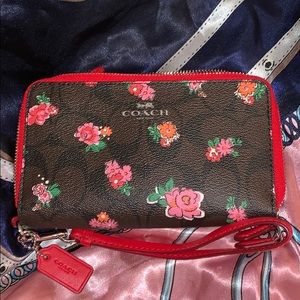 Coach Floral Wristlet